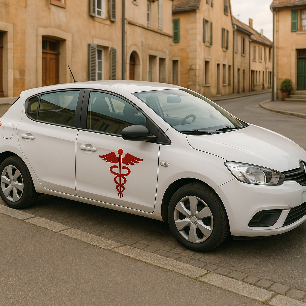 Véhicule de travail d'une infirmière à domicile à La Flèche, Sarthe 72
